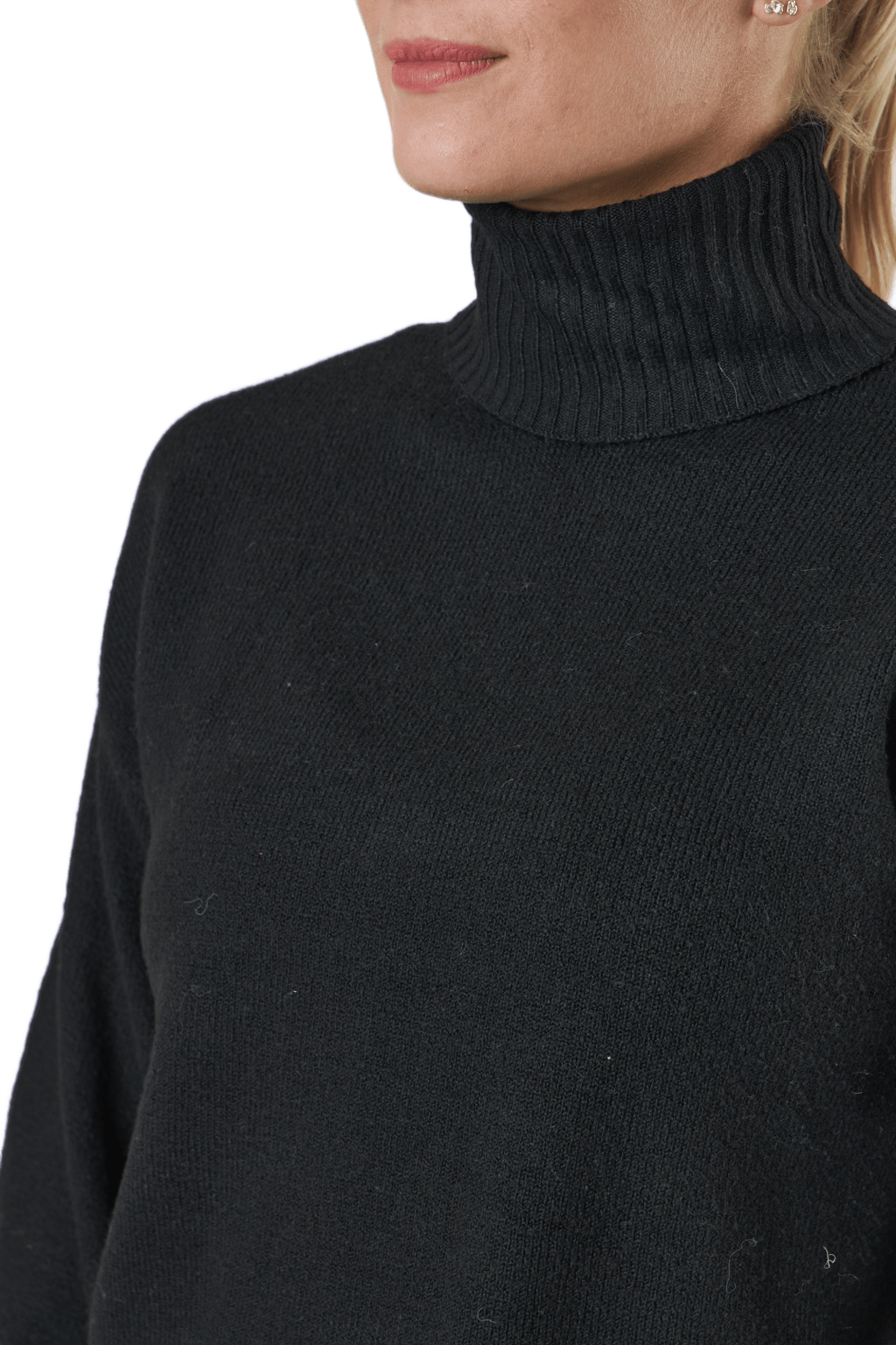 Pccava Ls High Neck Knit  Bc Black - Bild 4