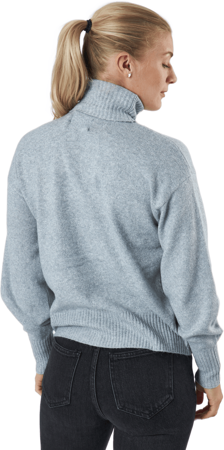 Pccava Ls High Neck Knit  Bc Light Grey Melange - Bild 3