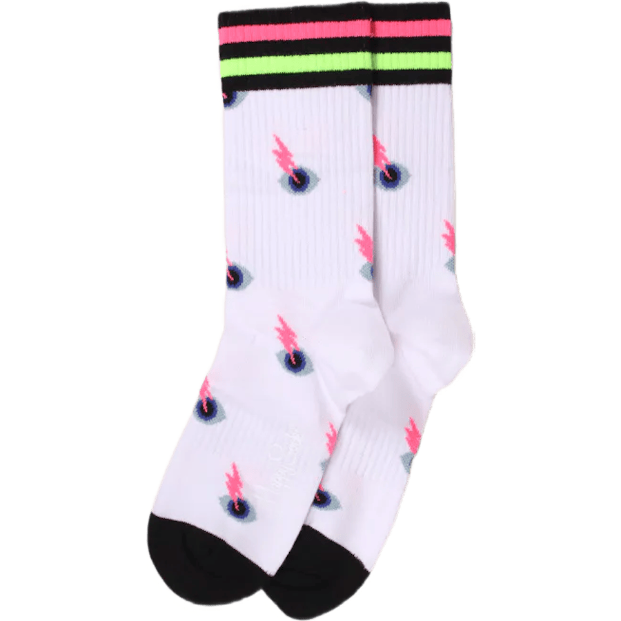 I See You Thin Crew Sock White