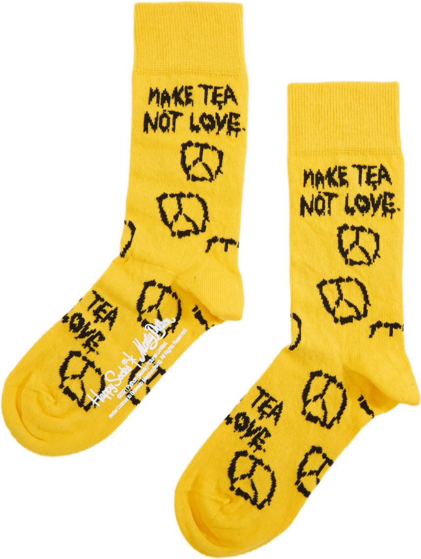 Hells Grannies Sock Medium Yellow, Unisex, Kläder, Underkläder, Gul, 36-40