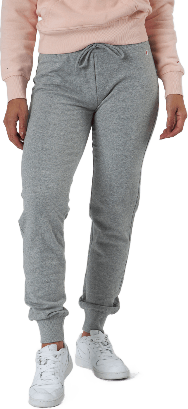 Rib Cuff Pants Gray Melange Light, Female, Abbigliamento, Pantaloni, Grigio, XS