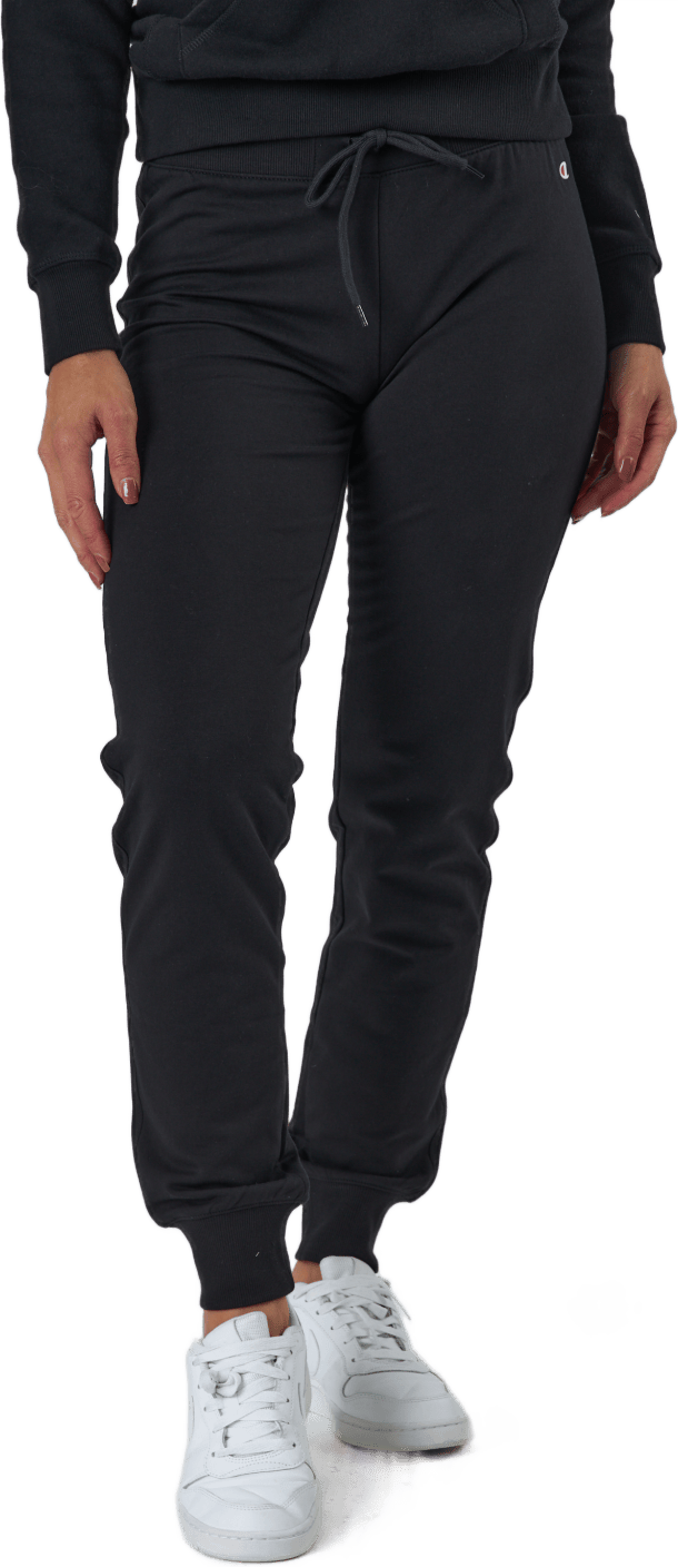 Rib Cuff Pants Black Beauty, Female, Abbigliamento, Pantaloni, Nero, L