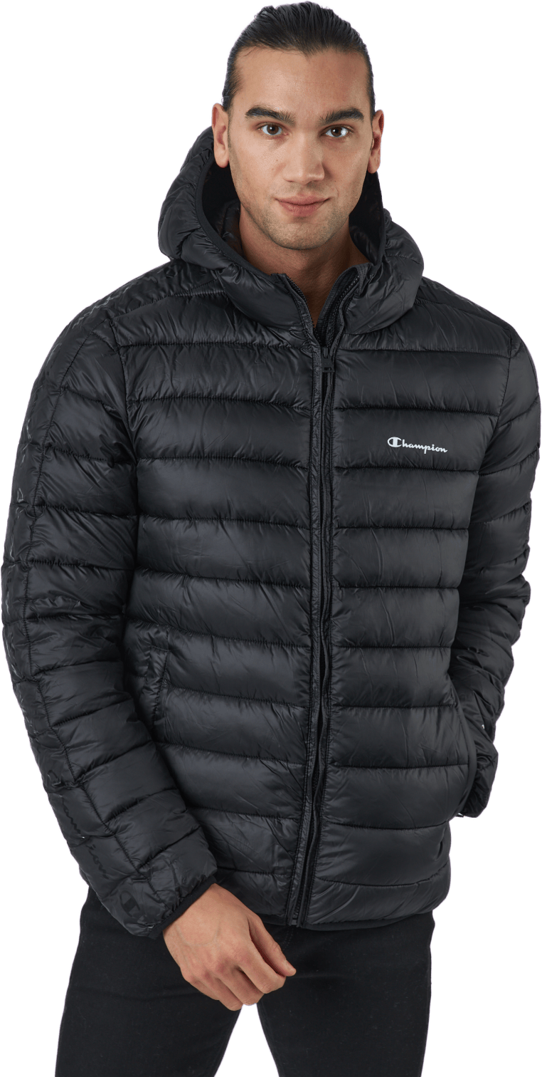 Hooded Jacket Black Beauty, Male, Odevy, bundy, Čierna, S