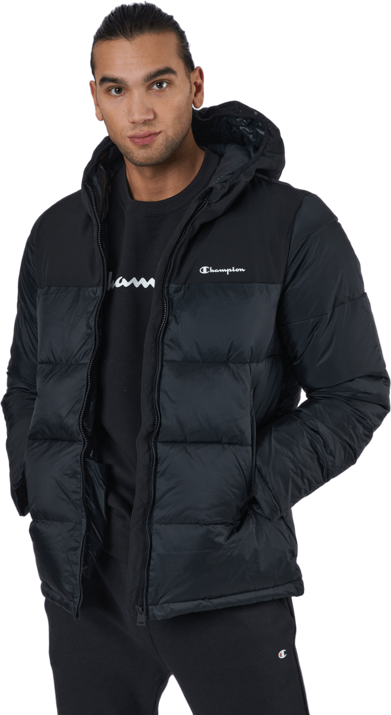 Hooded Jacket Black Beauty, Male, Odevy, bundy, Čierna, XL