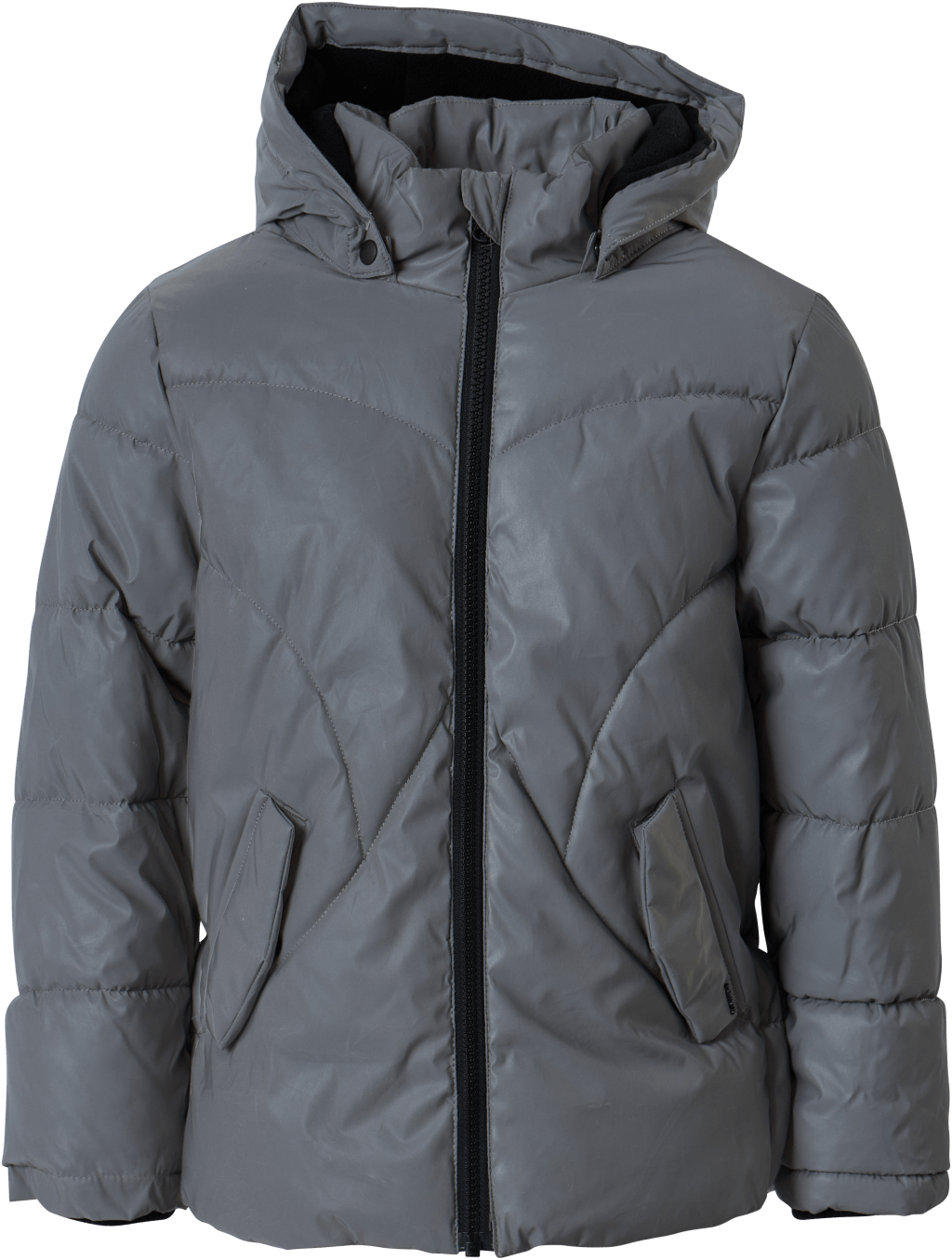 Nkfmaya Reflective Jacket Frost Gray, Unisex, Apparels, jackets, Grey, 134