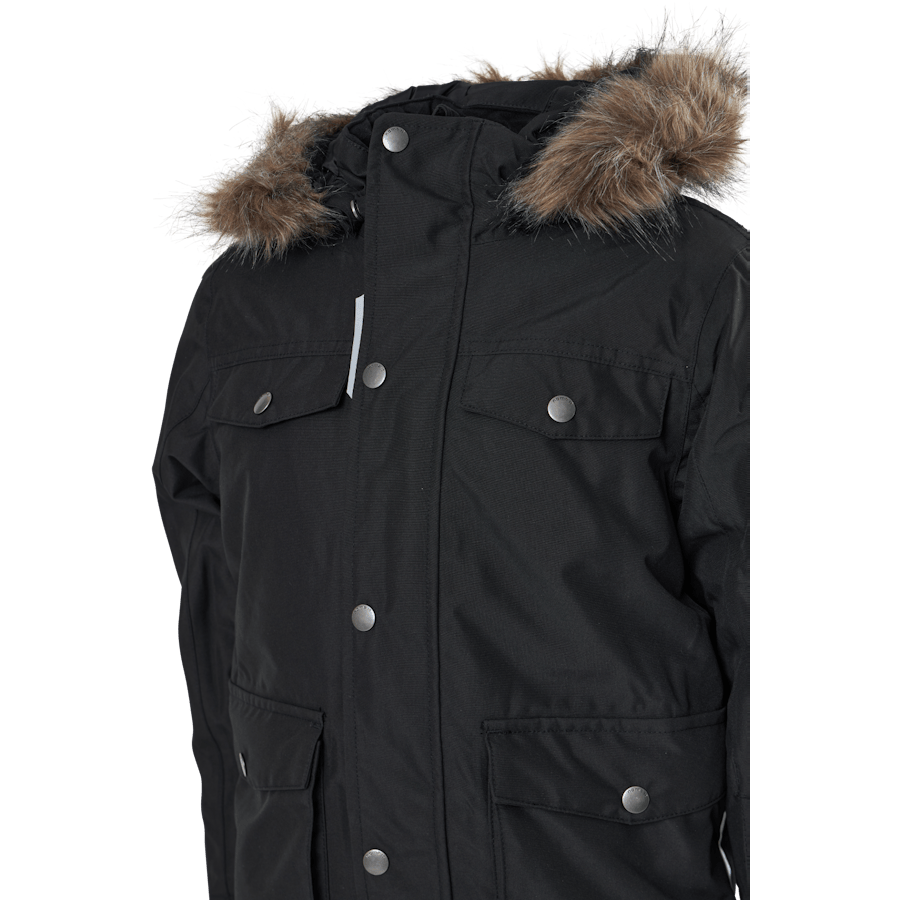 Nkmsnow10 Jacket Black 4fo Black - Bild 4
