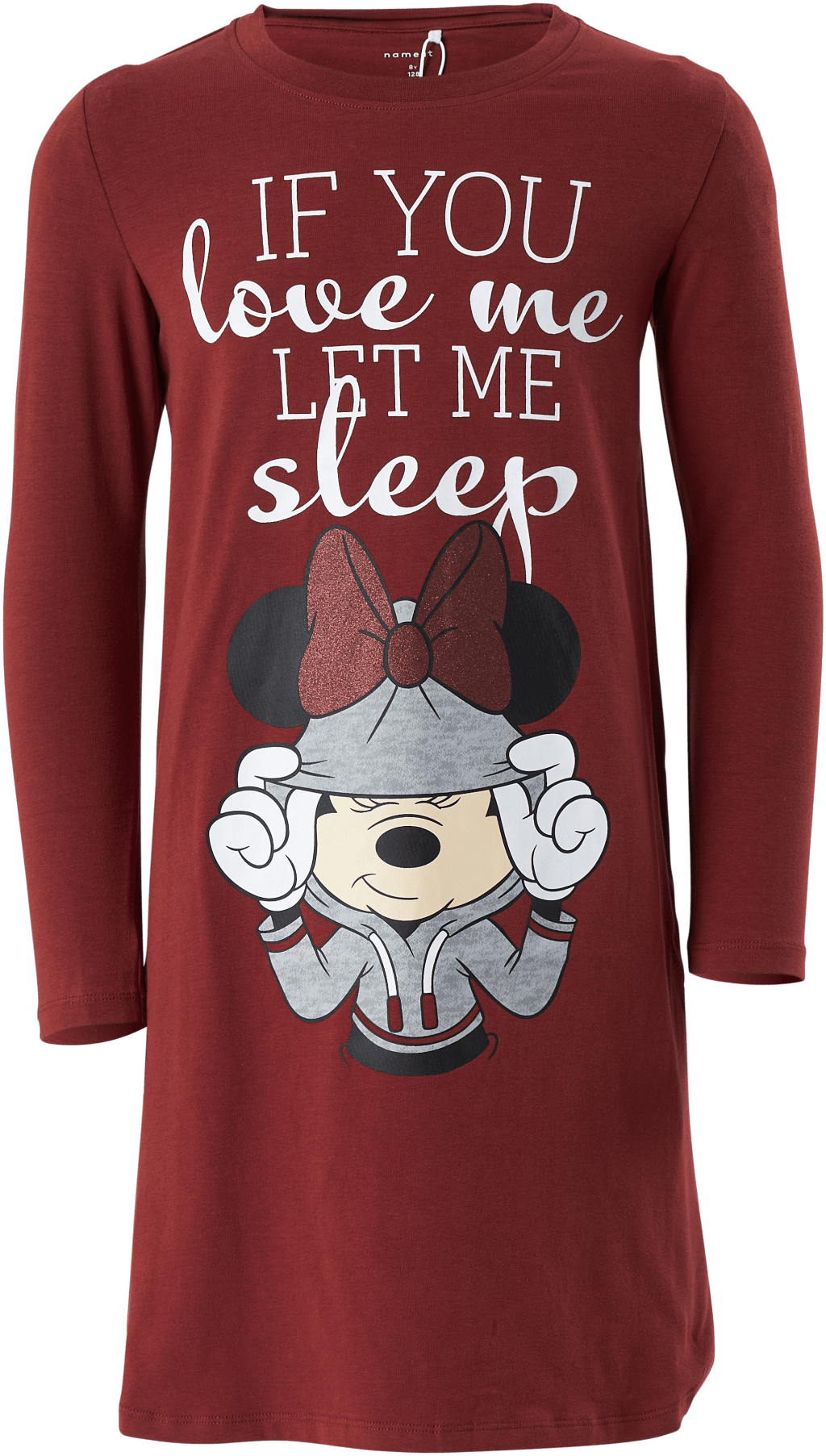 Nkfminnie Amelie Nightdress Wd Spiced Apple, Unisex, Apparels, Underwear, Red, 146