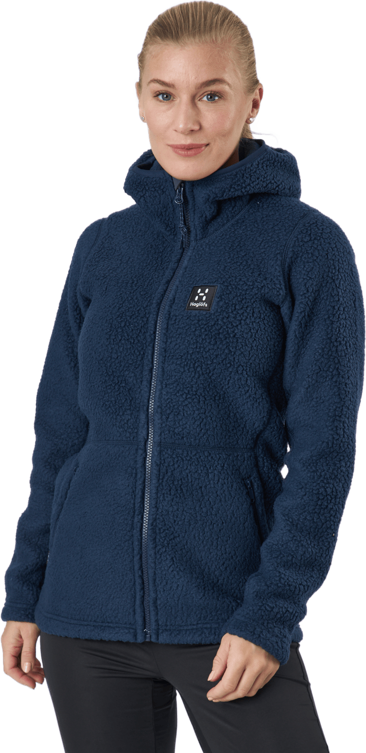 Pile Hood Blue, Female, Apparels, jackets, Blue, L