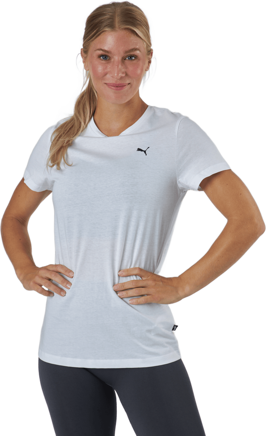 Ess Small Logo Tee Puma White-cat