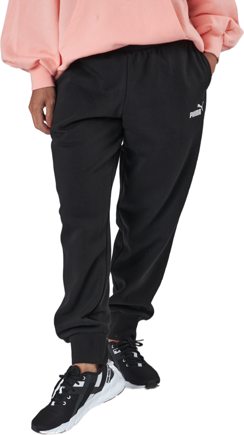 Ess Sweatpants Fl Cl Puma Black, Female, Kläder, Byxor, Grå, L
