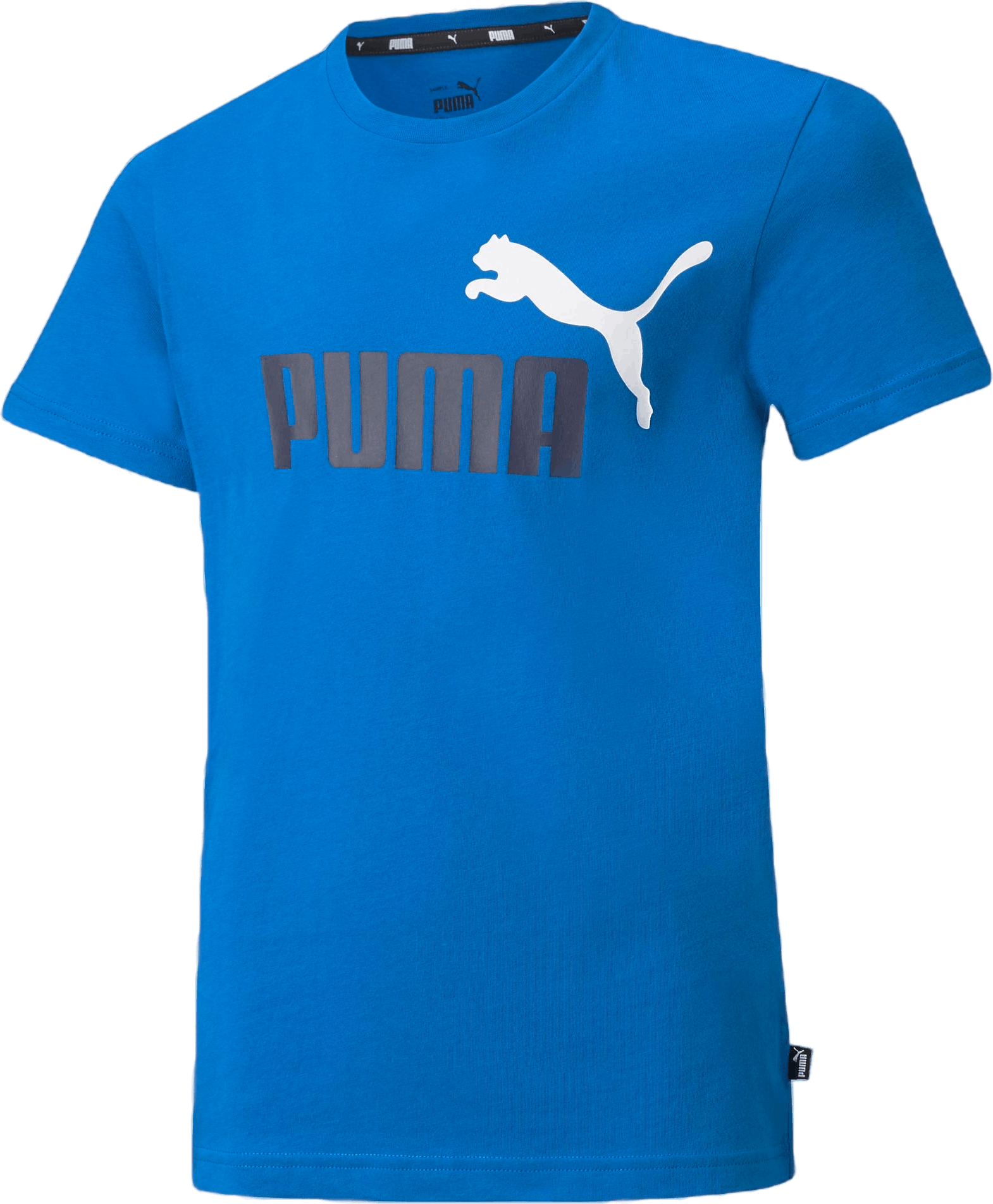 Ess+ 2 Col Logo Tee B Future Blue, Unisex, Abbigliamento, Maglietta, Blu, 98