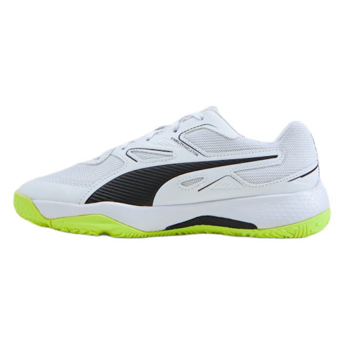 Solarflash Jr Puma White-puma Black-yellow A, Unisex, Shoes, Training shoes, Floorball, White, UK 3,5