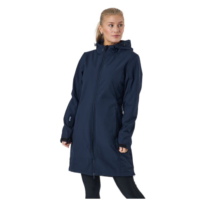 Zadie W Long Softshell Jacket  Navy Blazer, Female, Klær, jakker, Blå, 38