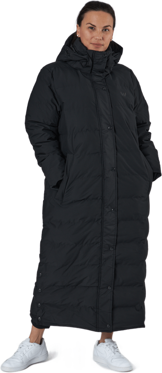 Joan W Long Puffer Jacket Black, Female, Apparels, jackets, Black, 34