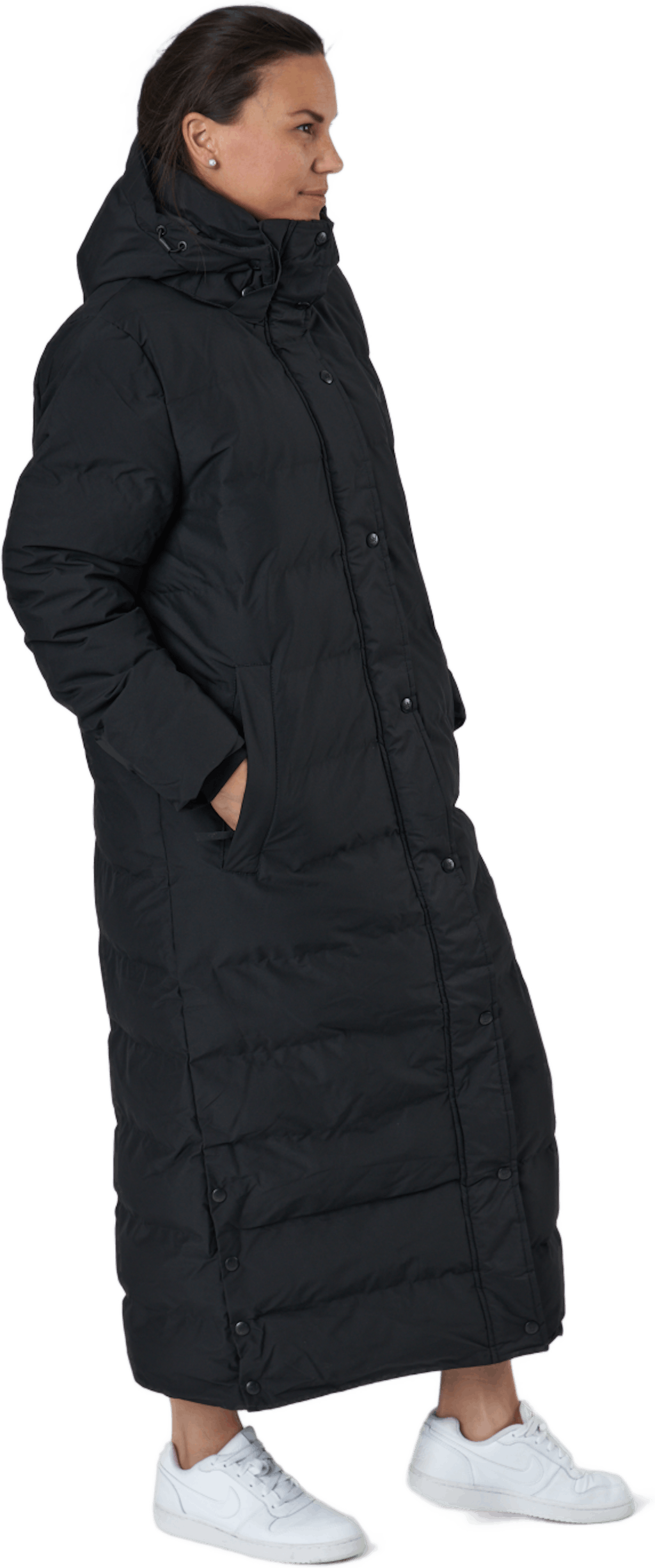 Joan W Long Puffer Jacket Black Die besten Sportmarken Sportamore