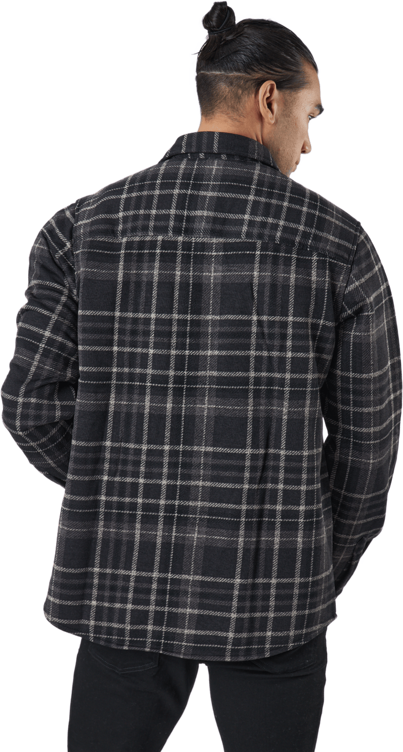 Dewey M Checked Fleece Shirt Black - Bild 3