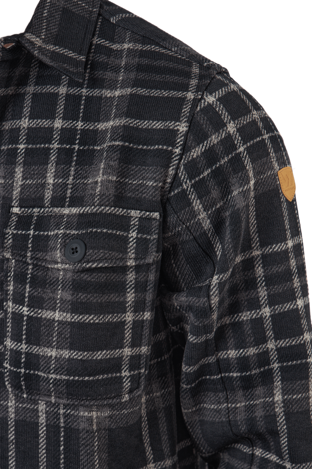 Dewey M Checked Fleece Shirt Black - Bild 4