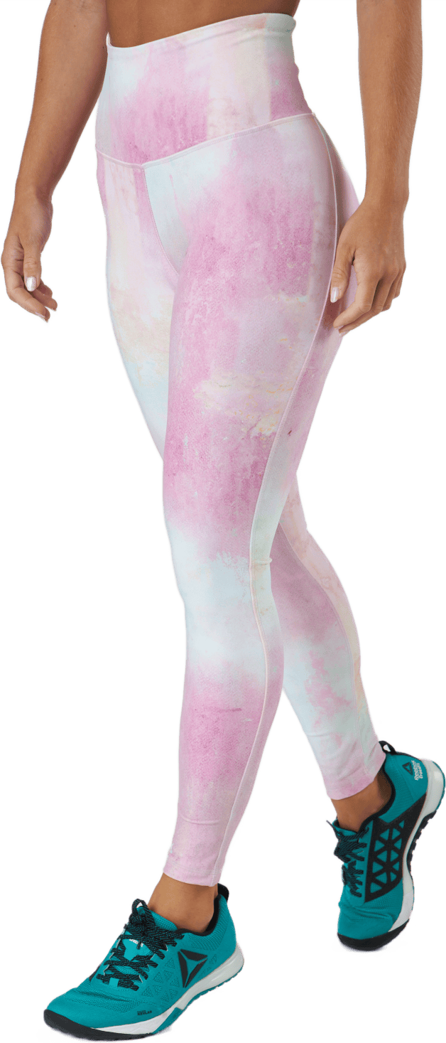 Sh Lux Hr--distorted Film Frober, Female, Apparels, Leggings, Workout, Pink, M