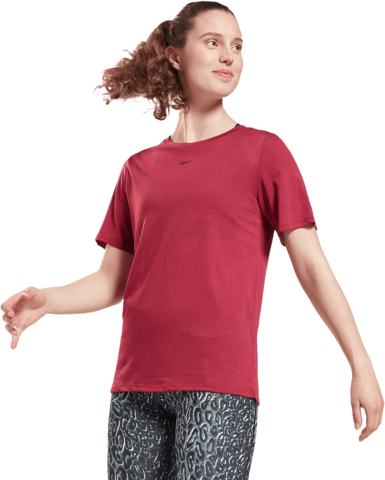 Ts Burnout Tee Punber, Female, Apparels, T-shirt, Workout, Red, M