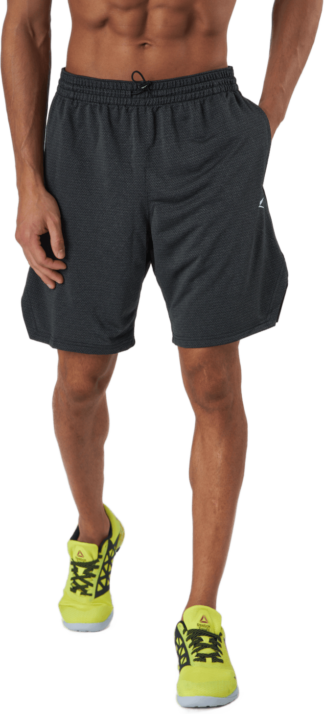 Wor Mel Knit Short Black, Male, Kläder, Shorts, Träning, Grå, XXL