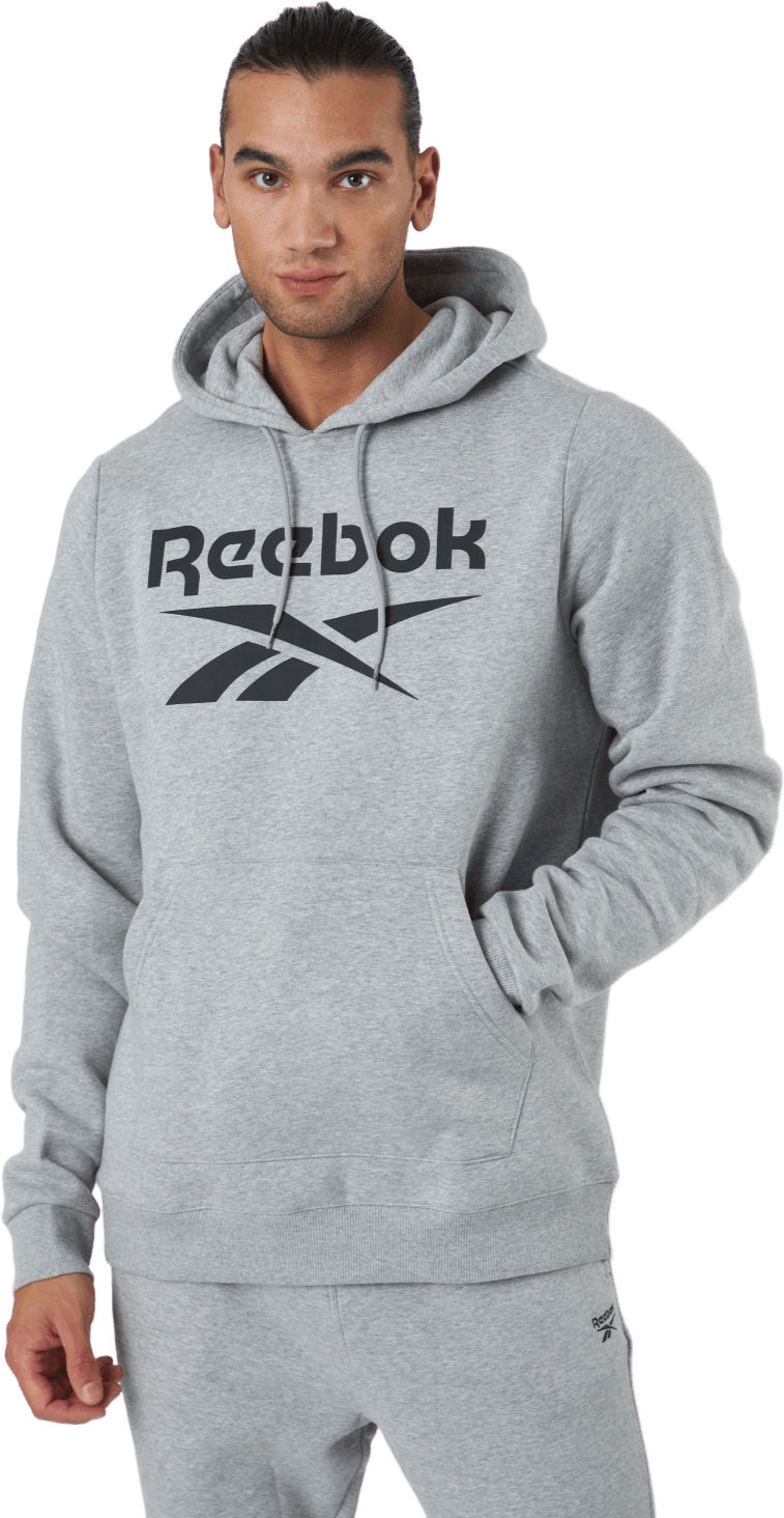 Ri Flc Oth Bl Hoodie Mgreyh/black, Male, Apparels, Shirts, Workout, Grey, L