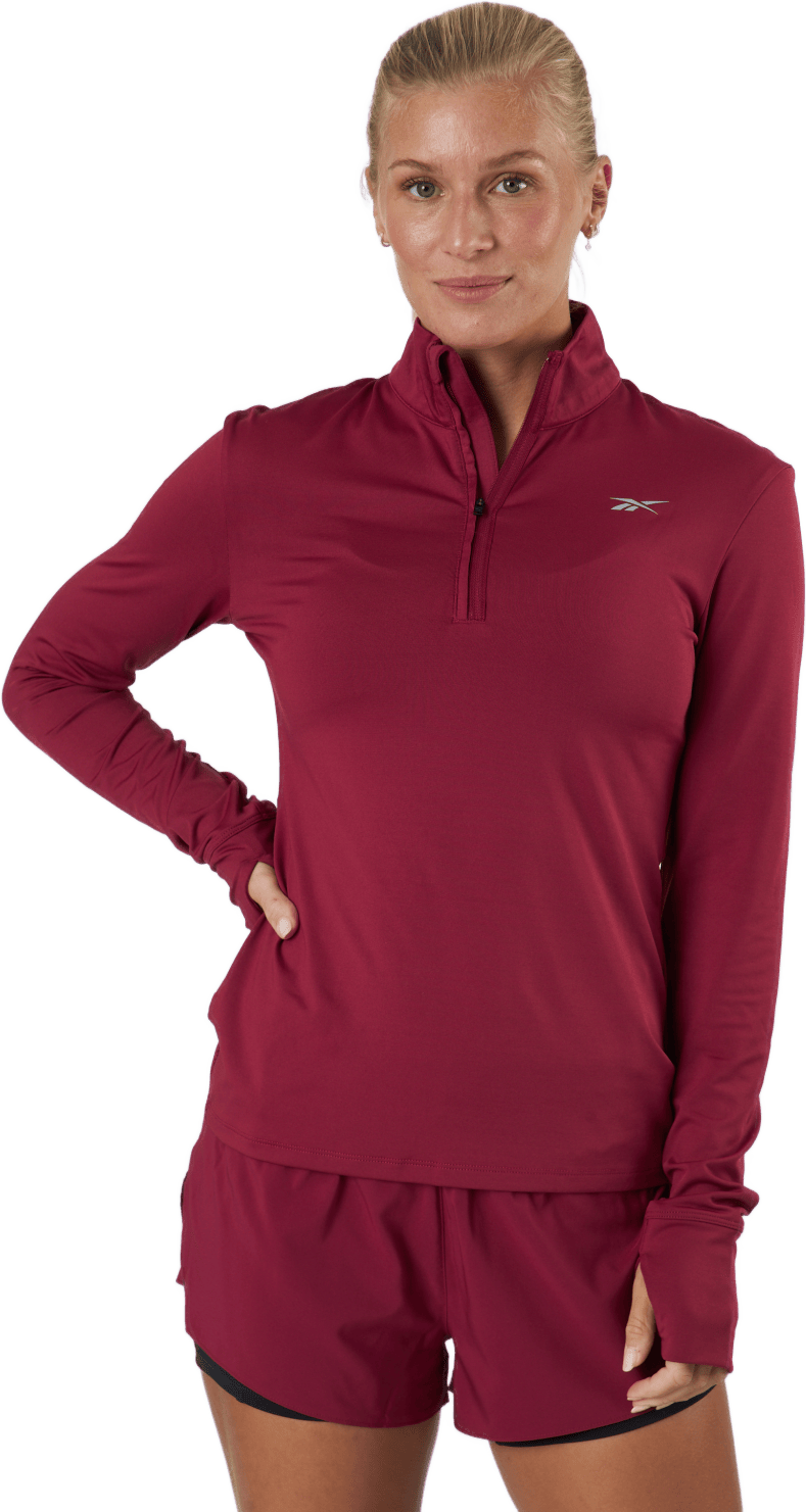 Wor Run 1/4 Zip Punber, Female, Apparels, Shirts, Running, Pink, XS