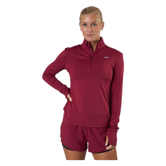 Wor Run 1/4 Zip Punber, Female, Apparels, Shirts, Running, Pink, XS