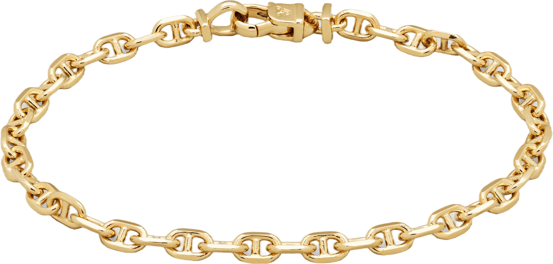 Cable Bracelet Gold  925 Sterling Silver / 9k Gold, Unisex, Utrustning, andra tillbehör, Silver, 18 cm