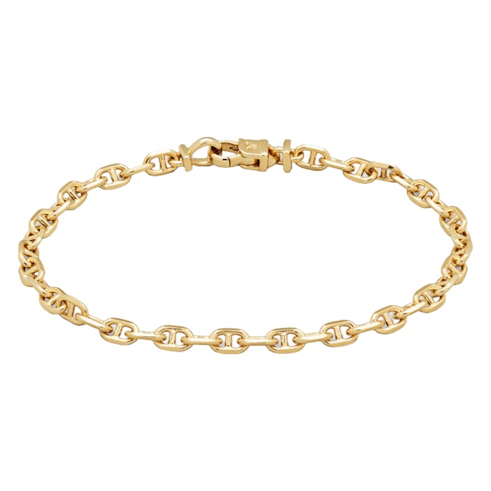 Cable Bracelet Gold 925 Sterling Silver / 9k Gold, Unisex, Equipment, other accessories, Silver, 7,7"