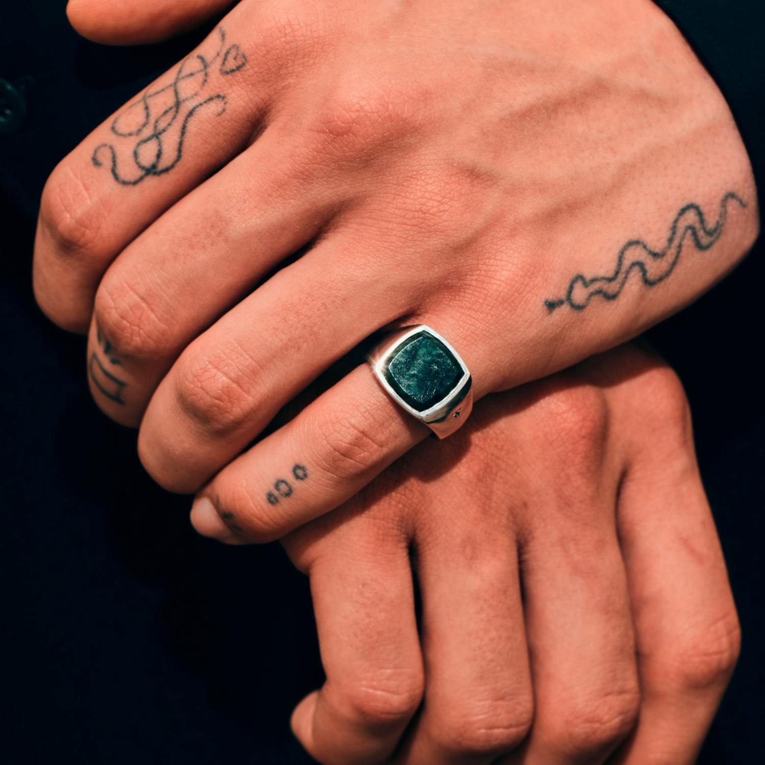 Cushion Green Marble (m) 925 Sterling Silver - Bild 3