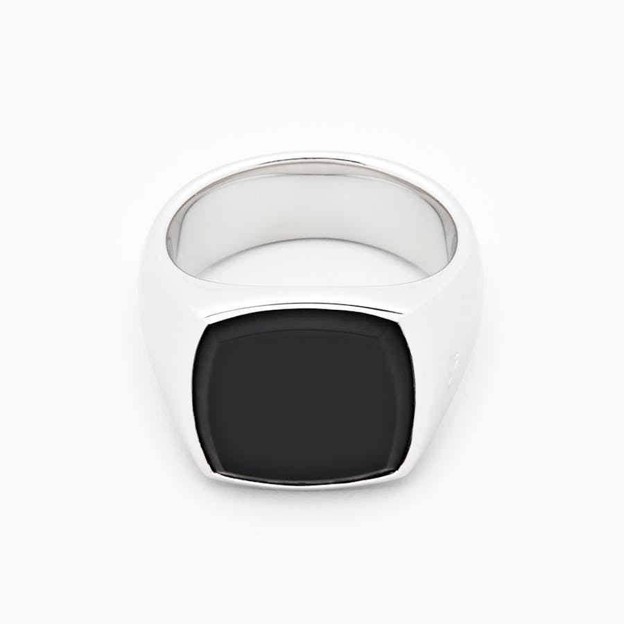 Cushion Black Onyx (m) 925 Sterling Silver