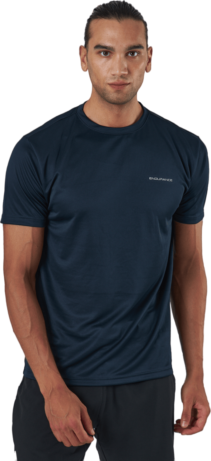 Vernon M Performance S/S Tee Dark Sapphire, Male, Apparels, T-shirt, Workout, Blue, M