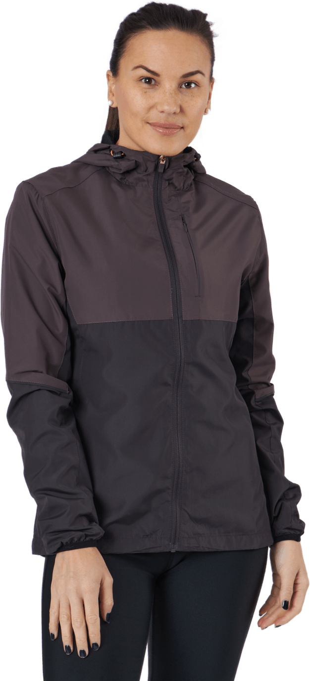Lassie W Running Jacket With H Black Bean, Female, Apparels, jackets, Running, Black, 36