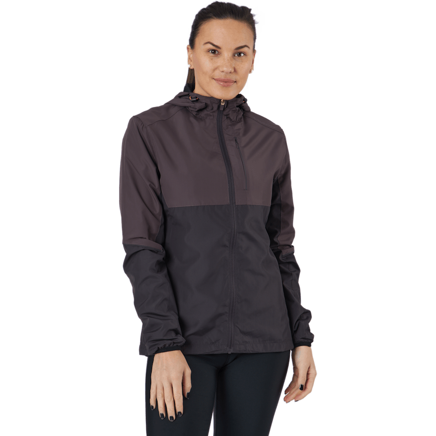 Lassie W Running Jacket With H Black Bean