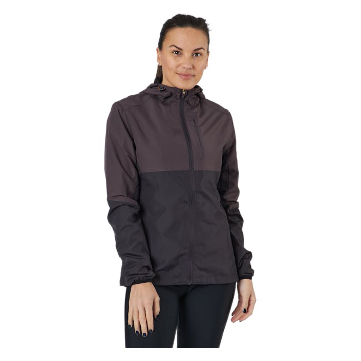 Lassie W Running Jacket With H Black Bean, Female, Apparels, jackets, Running, Black, 36