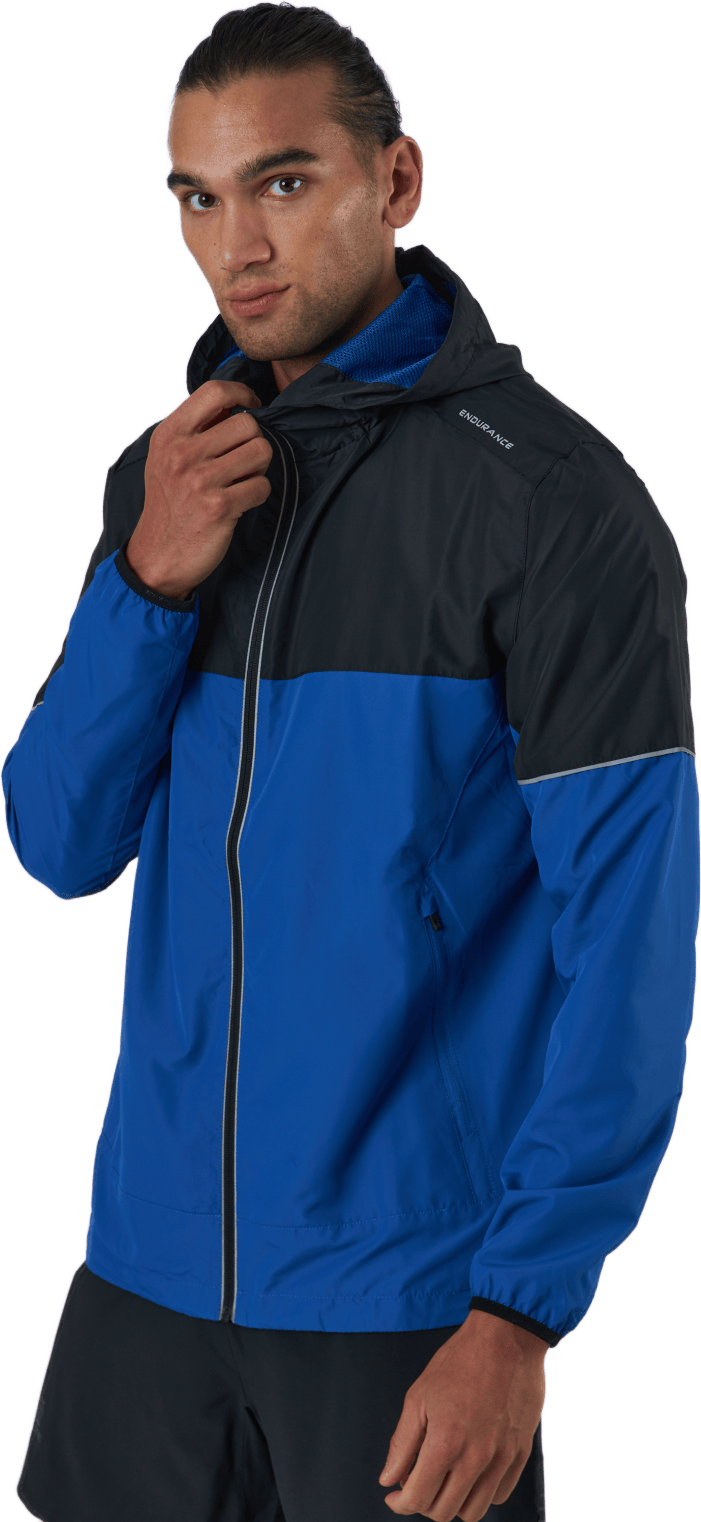 Verbol M Running Jacket W/hood Deep Ocean