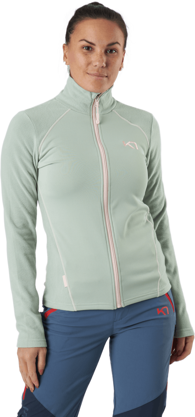 Kari Full Zip Fleece Slate, Female, Odevy, bundy, Alpské športy, Zelená, M