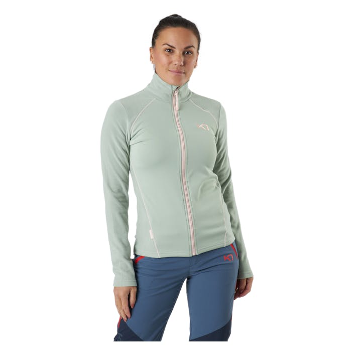 Kari Full Zip Fleece Slate, Female, Vêtements, vestes, Sport d'hiver, Vert, XL