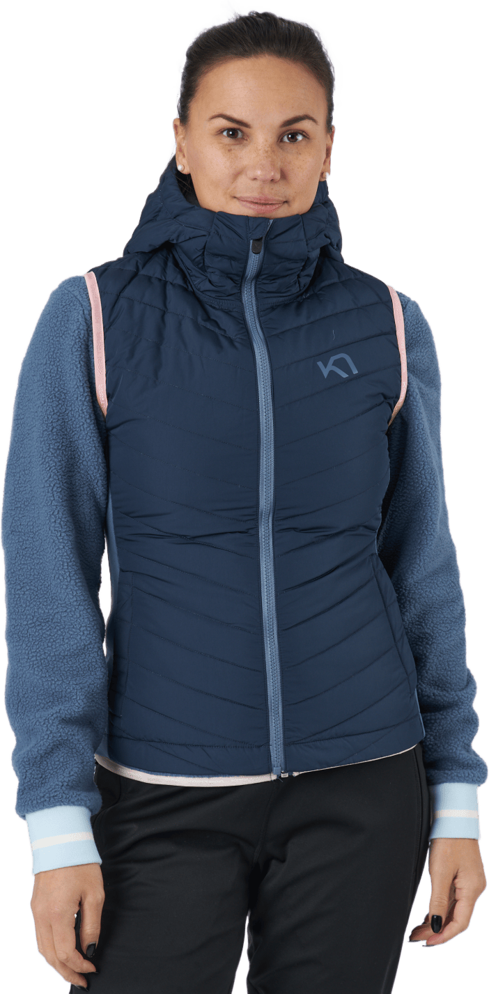 Eva Down Vest Marin, Female, Apparels, jackets, Blue, XS