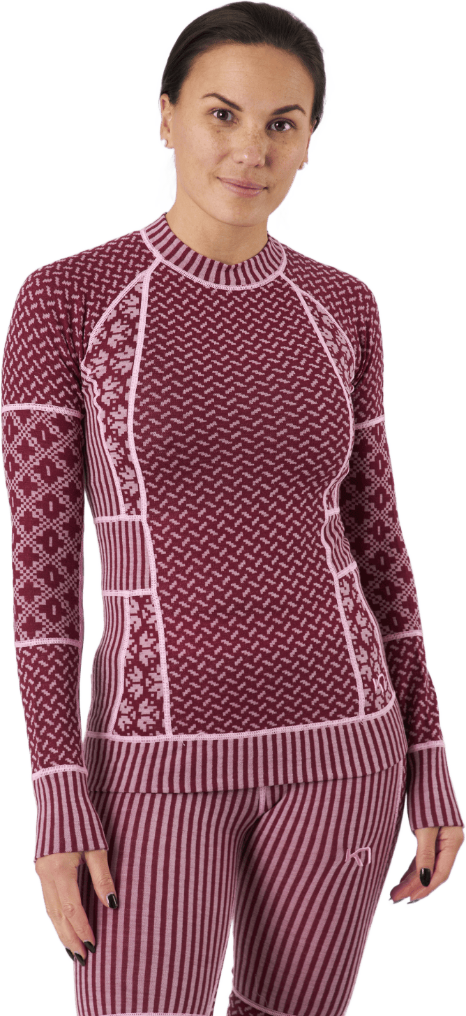 Smekker Long Sleeve Fancy, Female, Apparels, base layers, Alpine sports, Pink, M