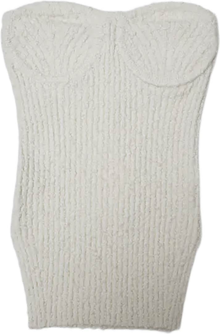 Rib Bustier.slubbed Muslin