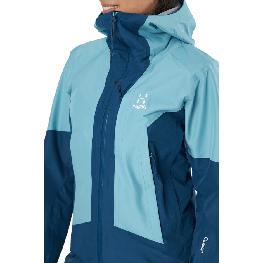 Lumi Jacket Women Dark Ocean/frost Blue - Bild 4