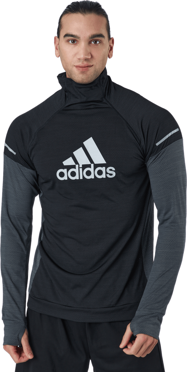 Adidas Turtle Graphic Block Longsleev Tee Men Black / Grey Six