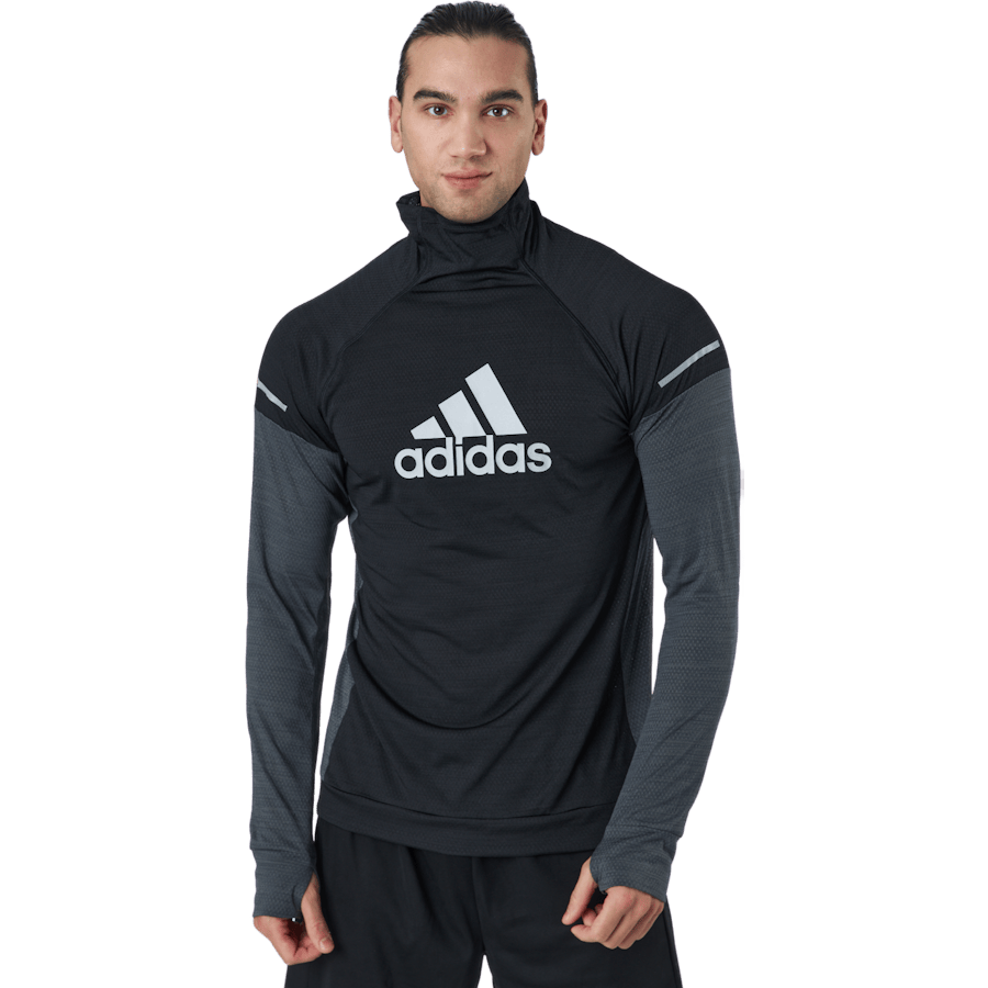 Adidas Turtle Graphic Block Longsleev Tee Men Black / Grey Six