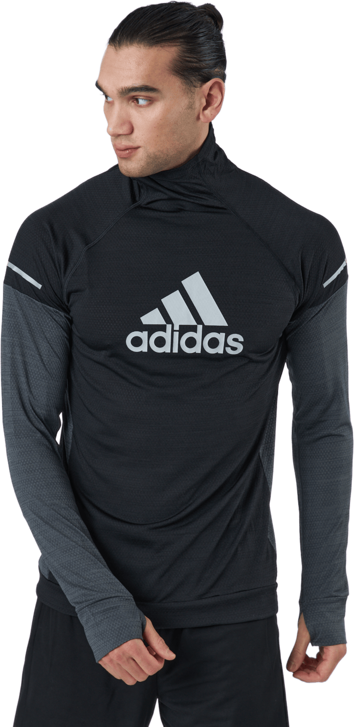 Adidas Turtle Graphic Block Longsleev Tee Men Black / Grey Six - Bild 2