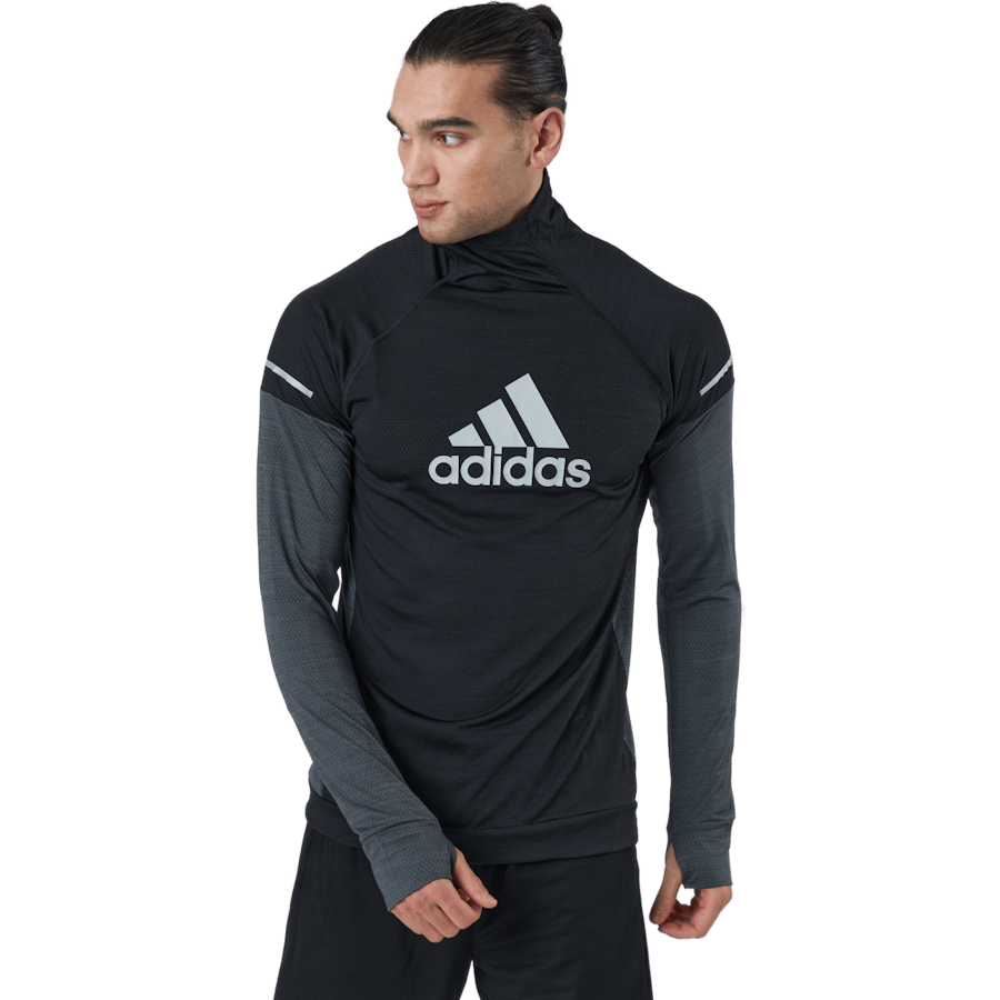 Adidas Turtle Graphic Block Longsleev Tee Men Black / Grey Six - Bild 2