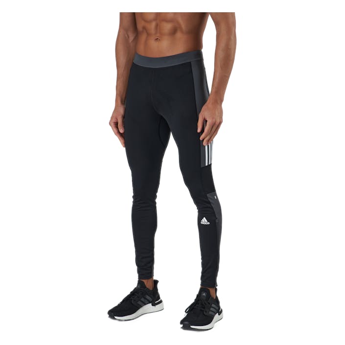 Adidas Saturday Block Better Tight Men Black / Grey Six, Male, Apparels, Leggings, Running, Black, L