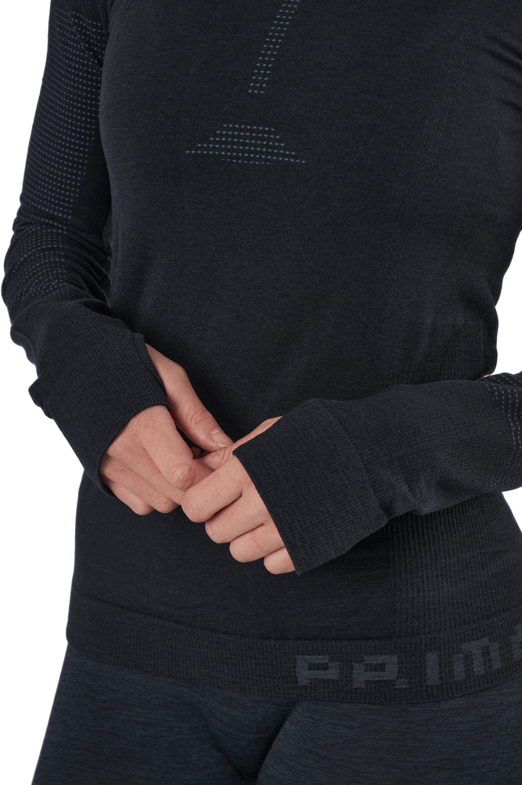 Primeknit Mid Layer W Black Melange / Grey - Bild 5