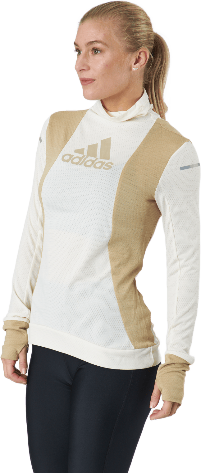 Adidas Blocked Longsleeve Tee Women Wonder White / Beige Tone - Bild 2