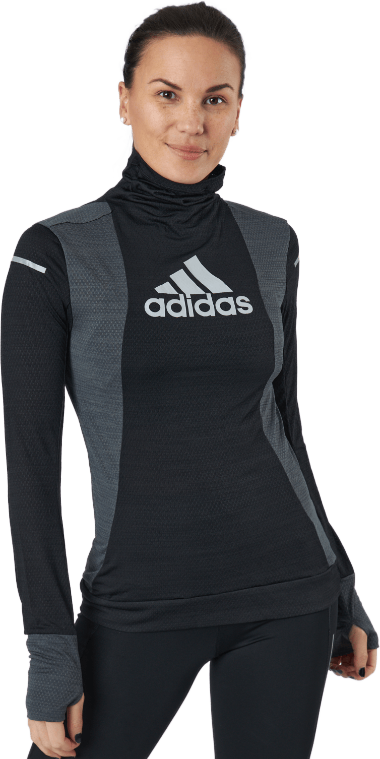 Adidas Blocked Longsleeve Tee Women Black / Grey Six